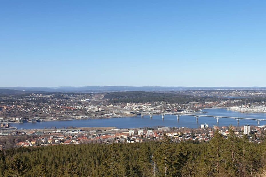 Utsikt från södra berget, Sundsvall