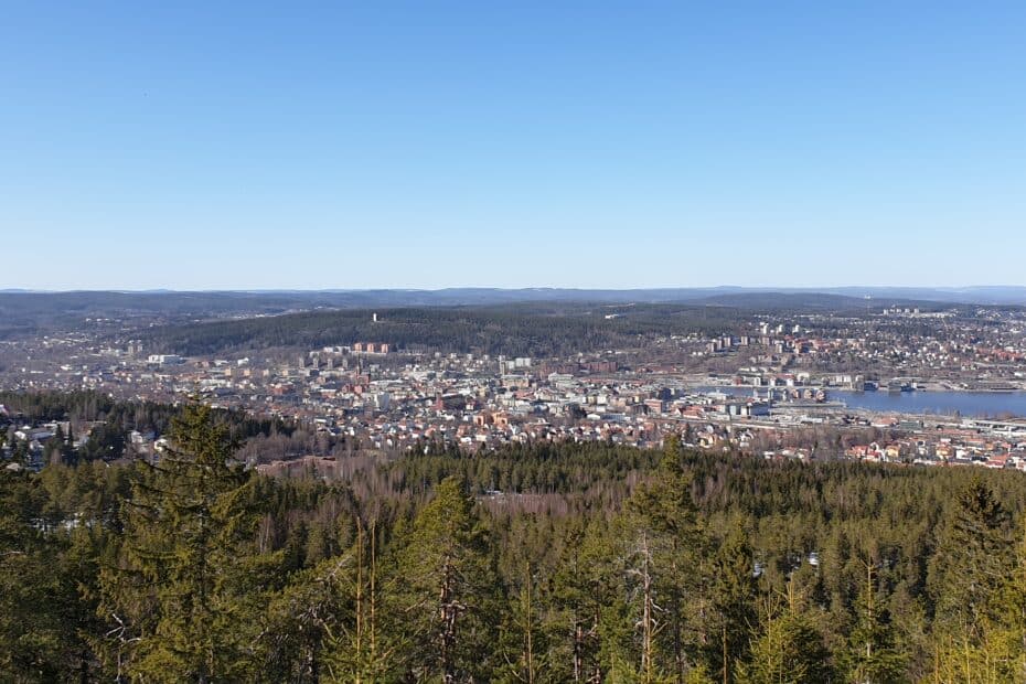 Utsikt från södra berget, Sundsvall