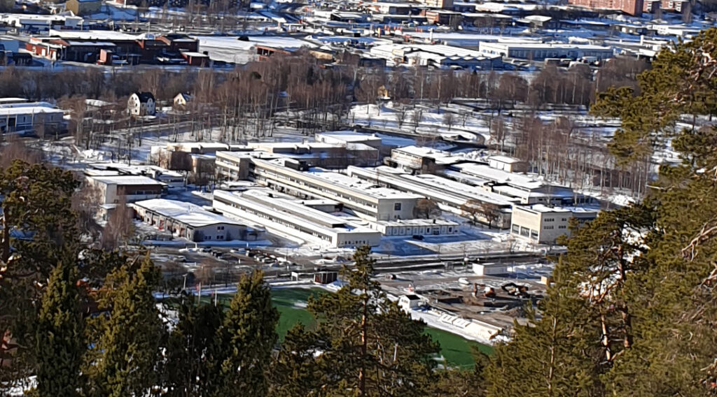 Utsikt från Norra berget över Västermalms skola